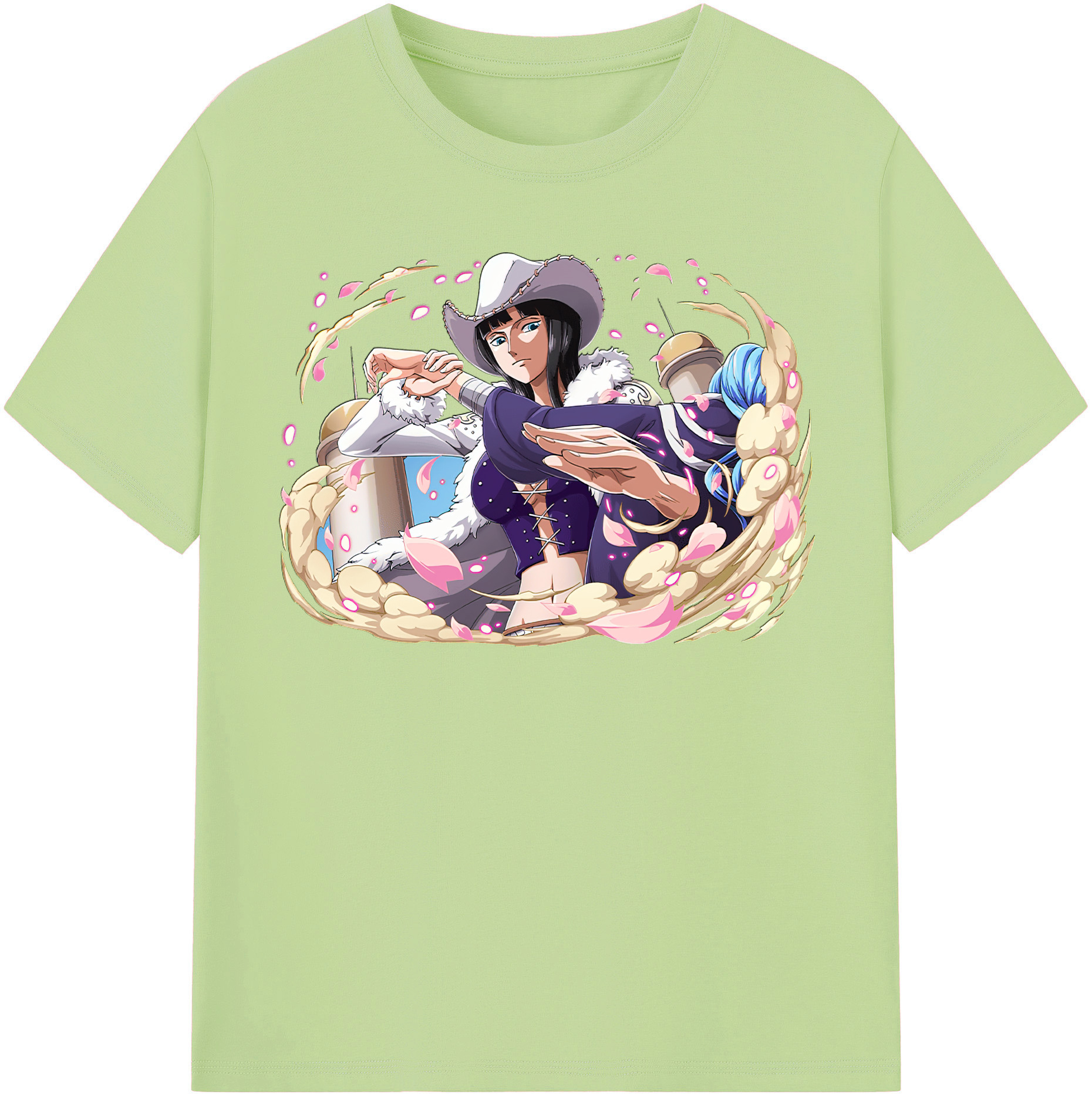 ワンピース ニコ・ロビン ONE PIECE Nico Robin 綿100％半袖Tシャツ（フロントプリント）